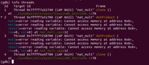 Debugging multithreaded programs in GDB