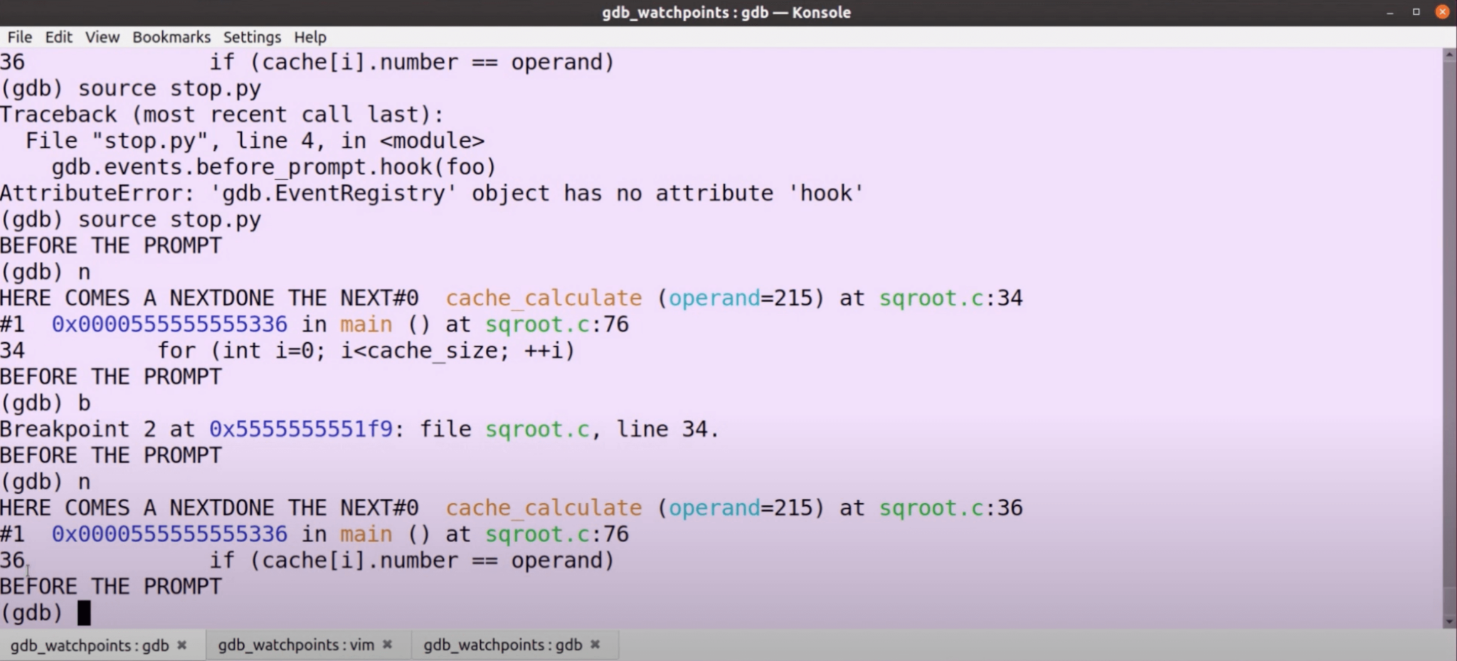 How to use the GDB command hook? - Time Travel Debugging for C/C++ and ...