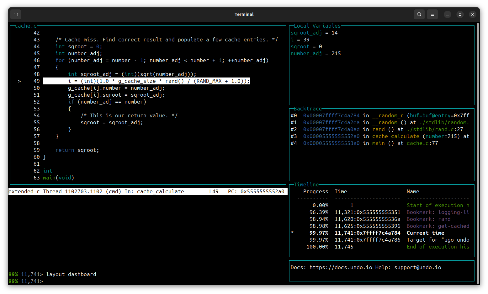 UDB extends TUI mode with new types of windows and layouts