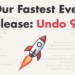 Our fastest release yet: Undo 9.0