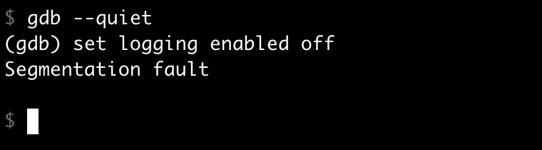 GDB crash